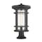 Z-Lite Jordan 1 Light Outdoor Pier Mounted Fixture, Black And Clear Seedy 570PHXL-553PM-BK - alternate 1